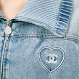 Logo Embroidered Denim Jacket