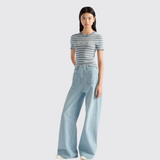 Dioriviera Short-Sleeved Sweater in Bleu Denim