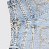 Seam Detailed Washed Jeans
