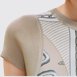 "Effet Kaleidoscope" Short-Sleeve Twillaine Dress