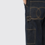 Logo Embroidered Straight Jeans