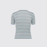 Dioriviera Short-Sleeved Sweater in Bleu Denim