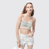 Ribbed Bandeau Top