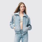 Logo Embroidered Denim Jacket