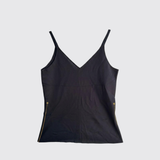 Contrast Logo Embroidered Top