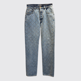 Contrast Quilted Jeans