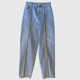 Seam Detailed Washed Jeans