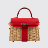 Mini Kelly "Picnic" in Rouge De Coeur