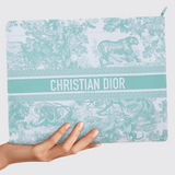 Dioriviera Zipped Pouch in Bleu Celeste