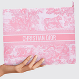 Dioriviera Zipped Pouch in Blanc et Rose